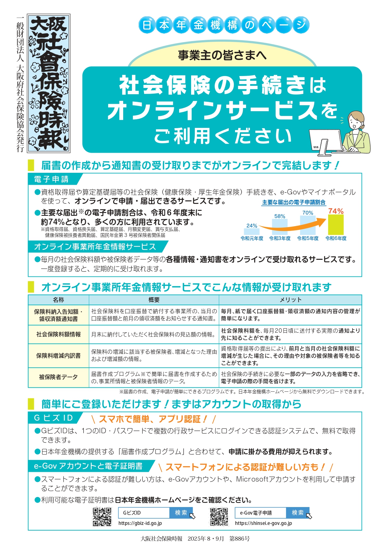 広報誌「大阪社会保険時報」